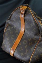 Vintage Louis Vuitton Keepall 45 Monogram Canvas Travel Bag Luggage Tag France